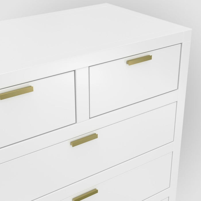 Carmel Collection Six Drawer Chest - White