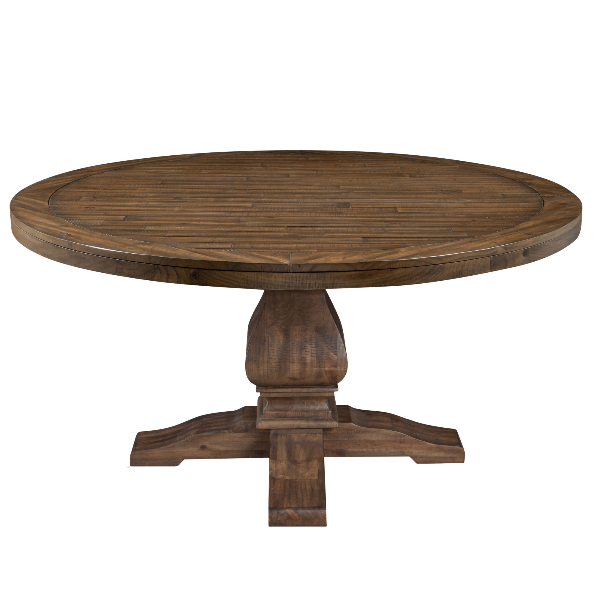 Kensington 60" Round Solid Wood Dining Table - Walnut Finish