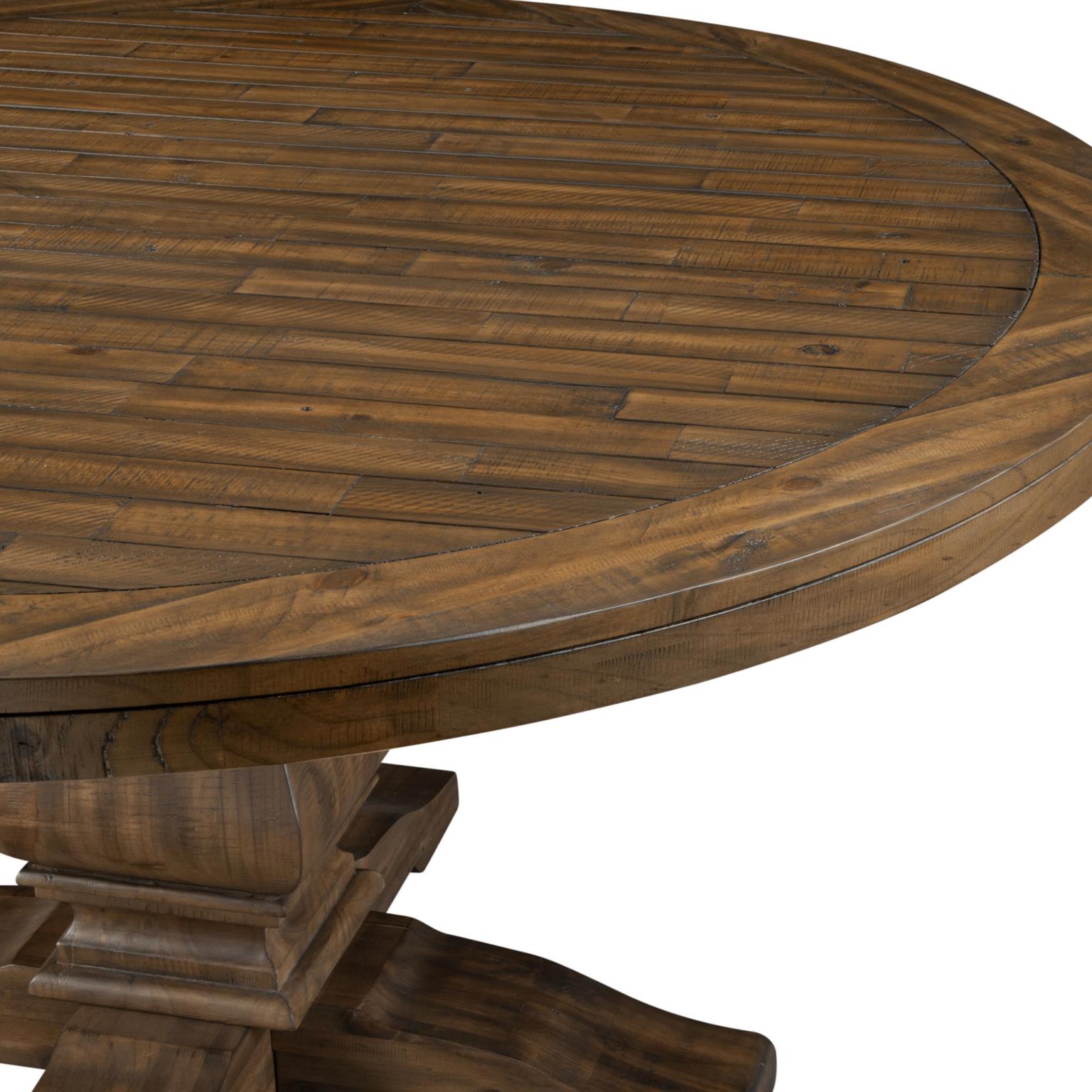 Kensington 60" Round Solid Wood Dining Table - Walnut Finish