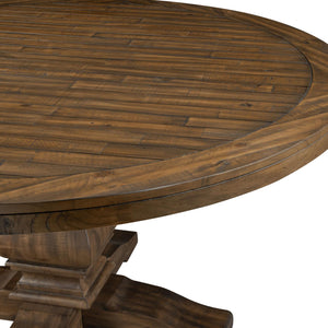 Kensington 60" Round Solid Wood Dining Table - Walnut Finish