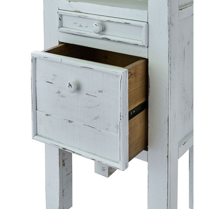 Leo Pier Cabinet - Vintage White