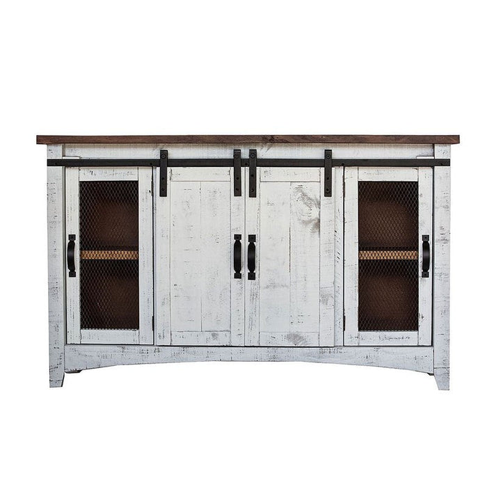 Hugo Barn Door TV Console - White