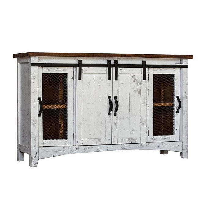 Hugo Barn Door TV Console - White
