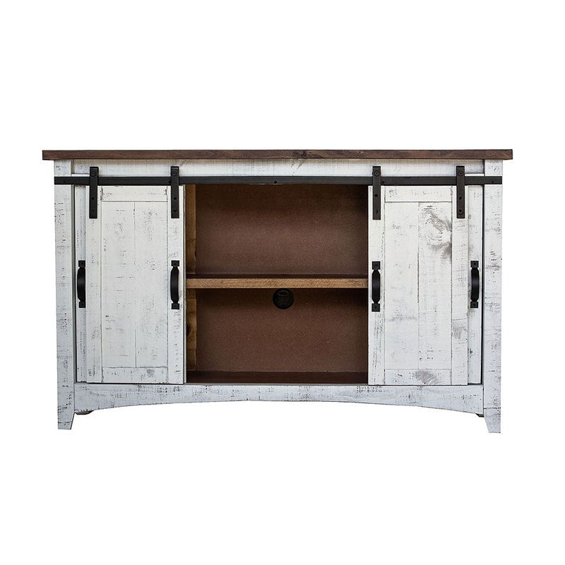 Hugo Barn Door TV Console - White