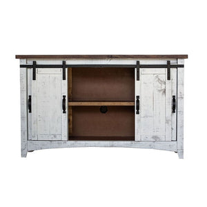 Hugo Barn Door TV Console - White