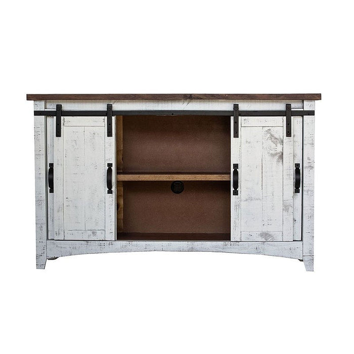 Hugo Barn Door TV Console - White