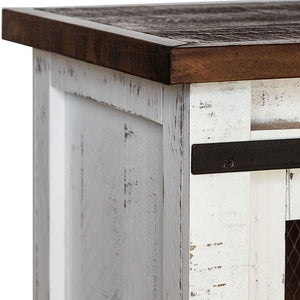 Hugo Barn Door TV Console - White