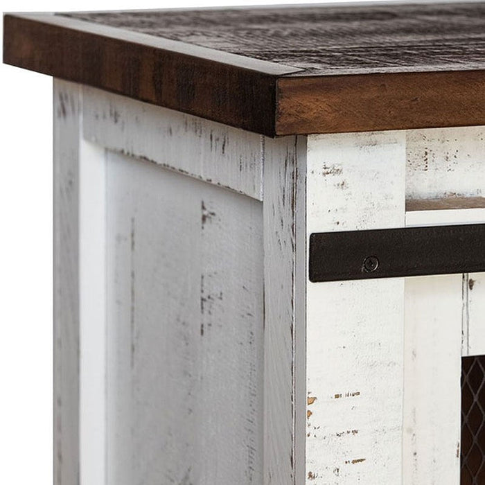 Hugo Barn Door TV Console - White