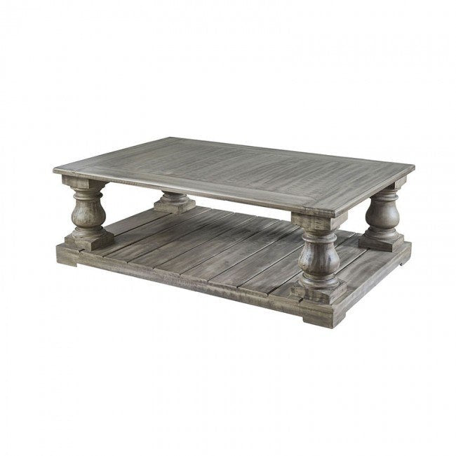 Ivan Four Pedestal Coffee Table - Smoke Grey