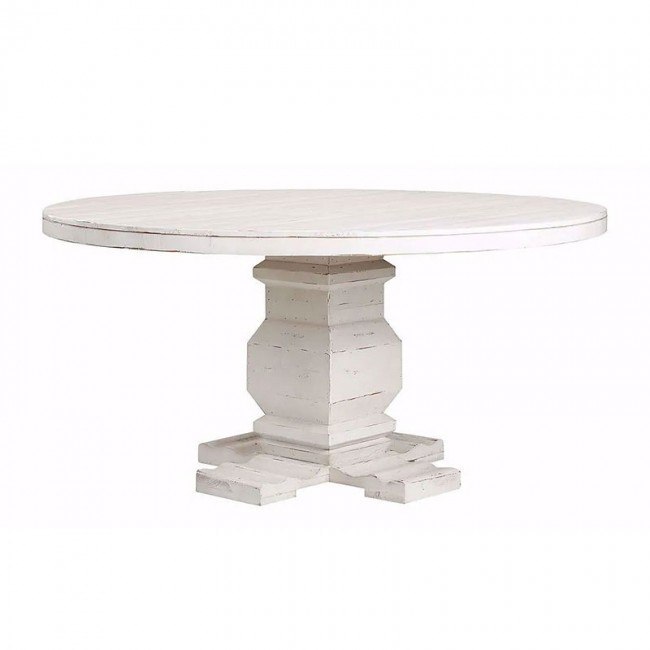 Condesa 60" Round Dining Table - Antique White