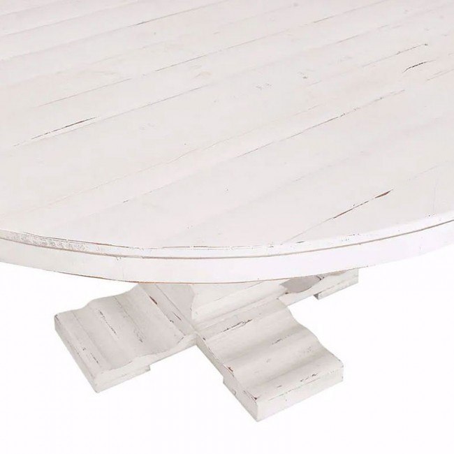 Condesa 60" Round Dining Table - Antique White