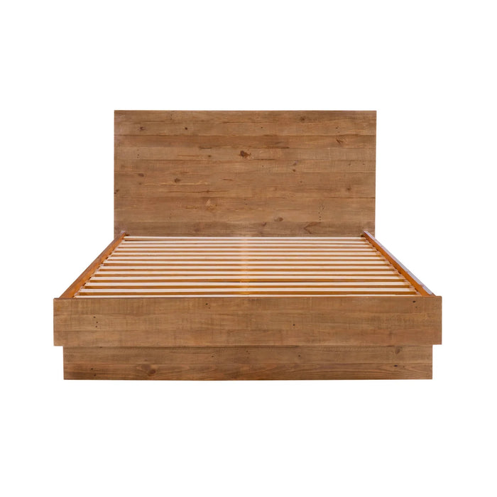 Nevada Modern Farmhouse Platform Bed - Rustic Brown