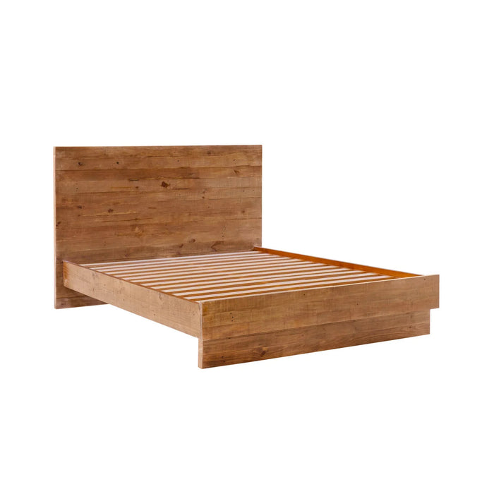 Nevada Modern Farmhouse Platform Bed - Rustic Brown