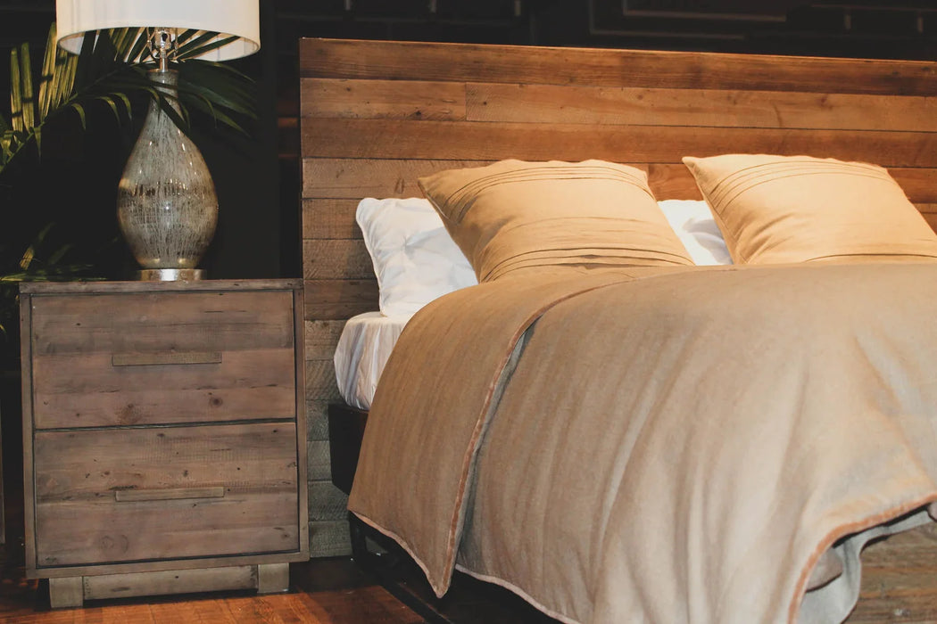 Nevada Modern Farmhouse Platform Bed - Rustic Brown