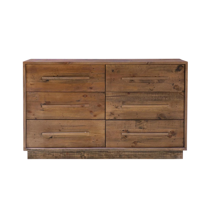 Nevada Modern Farmhouse Dresser - Rustic Brown