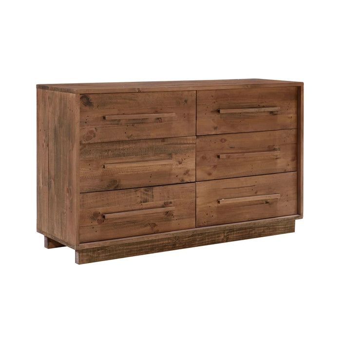 Nevada Modern Farmhouse Dresser - Rustic Brown