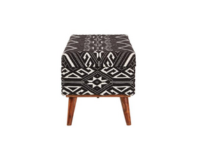 Modern Tribal Motif Storage Bench