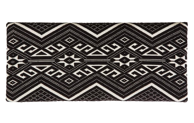 Modern Tribal Motif Storage Bench