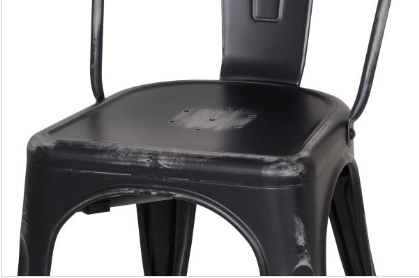 Metropolis Distressed Black Dining Chair