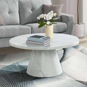 Bellini 36" Round Coffee Table - White
