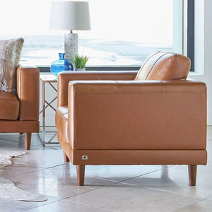 Hampton Collection Leather Chair - Tan