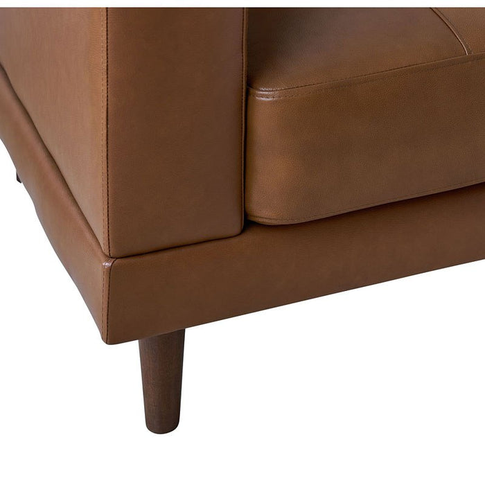 Hampton Collection Leather Loveseat - Tan
