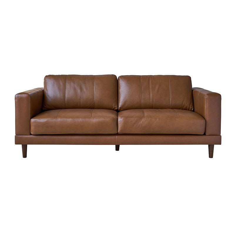 Hampton Collection Leather Sofa - Tan