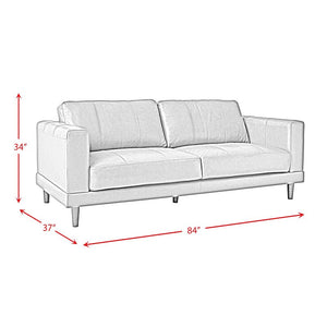 Hampton Collection Leather Sofa - Tan