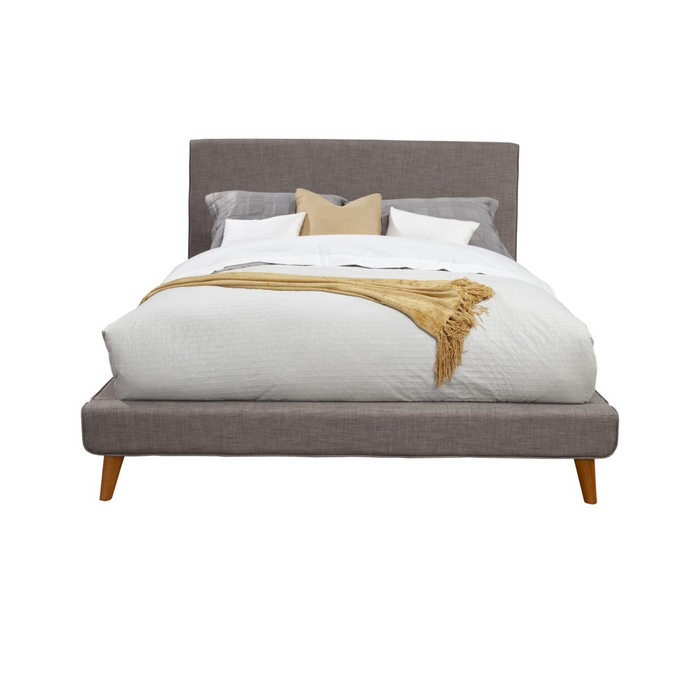 Britney Upholstered Platform Bed - Dark Gray