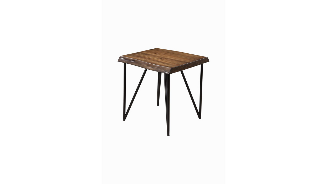 Live Edge End Table - Light Walnut