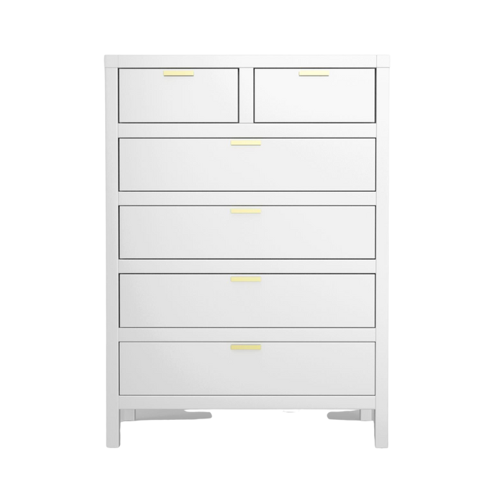 Carmel Collection Six Drawer Chest - White