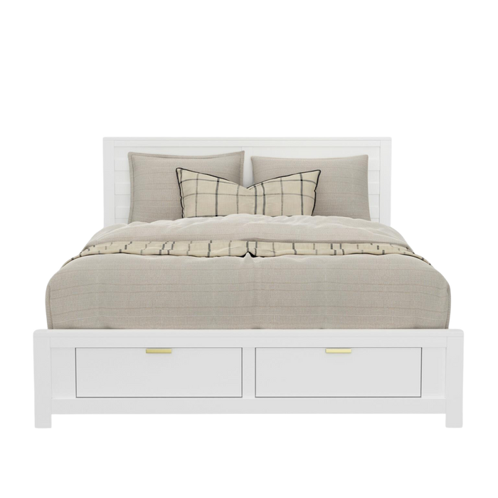 Carmel Collection Storage Bed - White