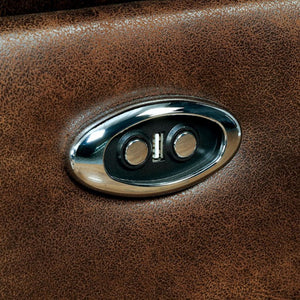 Chantoise Collection Power Reclining Sofa - Brown