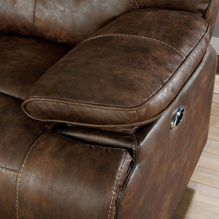 Chantoise Collection Power Reclining Sofa - Brown