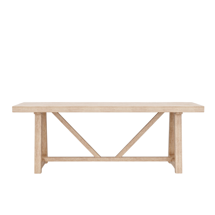 Raquel Farmhouse 84" Rectangular Dining Table - Natural