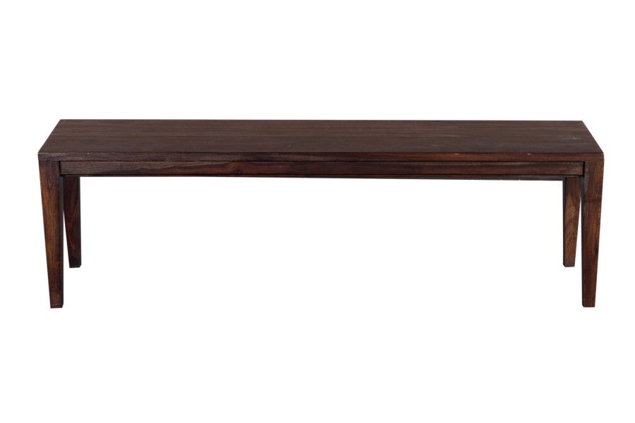 Fall River Solid Sheesham Wood Dining Bench - Dark Walnut Finish