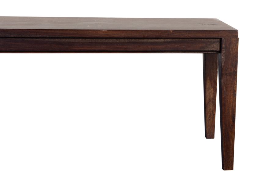 Fall River Solid Sheesham Wood Dining Bench - Dark Walnut Finish