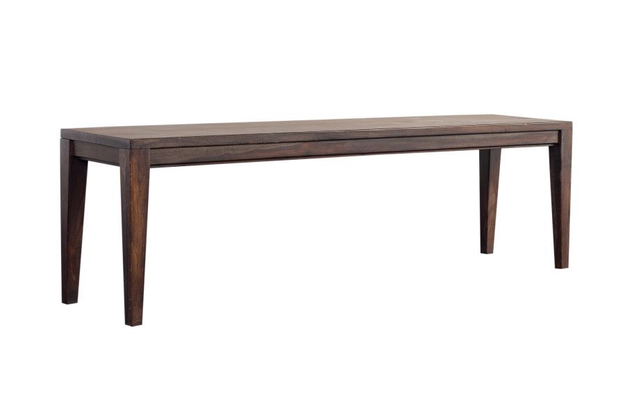 Fall River Solid Sheesham Wood Dining Bench - Dark Walnut Finish