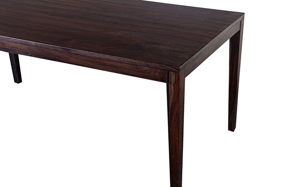 Fall River Solid Sheesham Wood Dining Table - Dark Walnut Finish