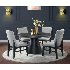 Portland 52" Round Dining Table - Black