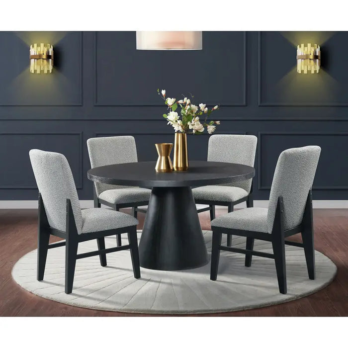 Portland Upholstered Dining Chair - Black