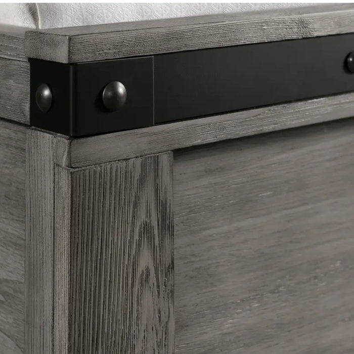 Wade Panel Bed - Grey