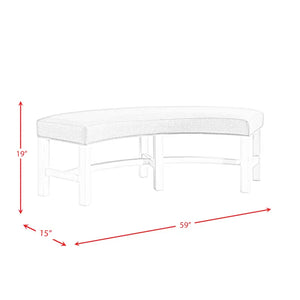 Park Creek Curved Dining Bench