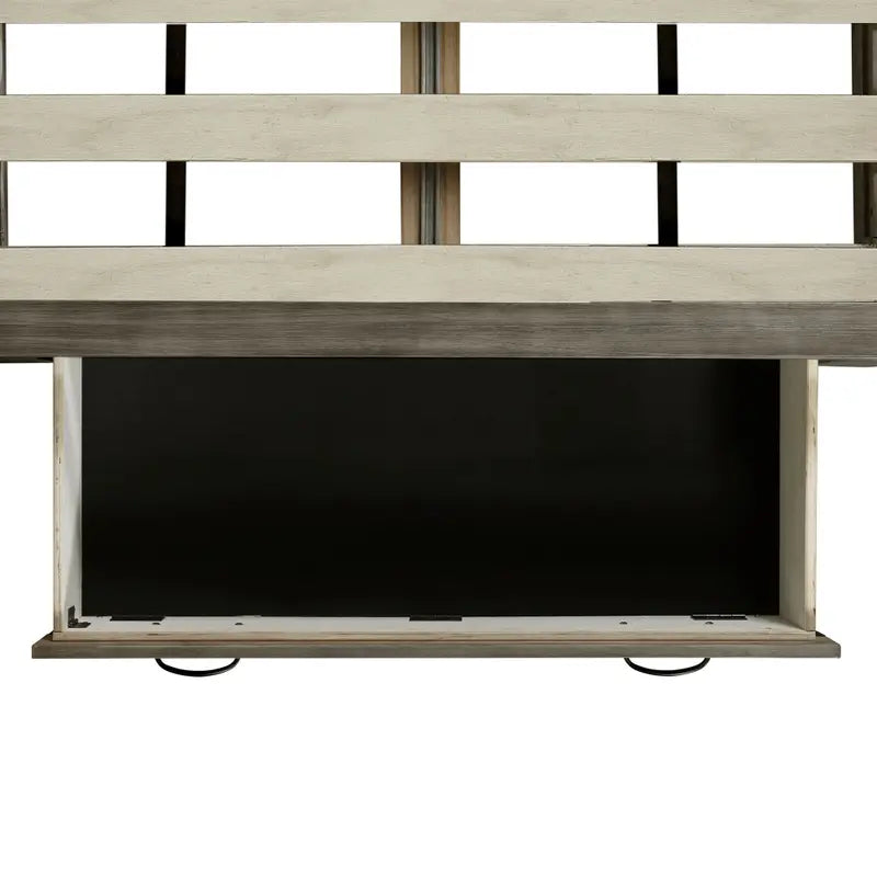 Wade Storage Bed w/Bookcase Headboard - Grey