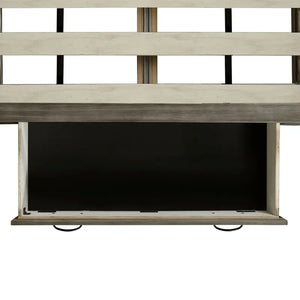 Wade Storage Bed w/Bookcase Headboard - Grey