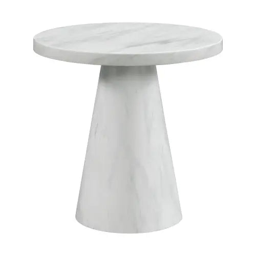 Bellini 20" Round End Table - White