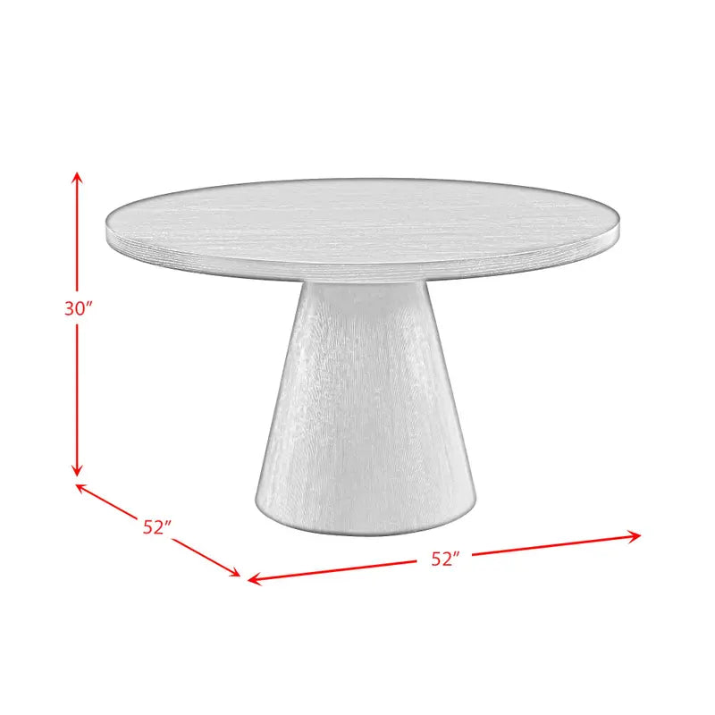 Portland 52" Round Dining Table - Gray/Natural