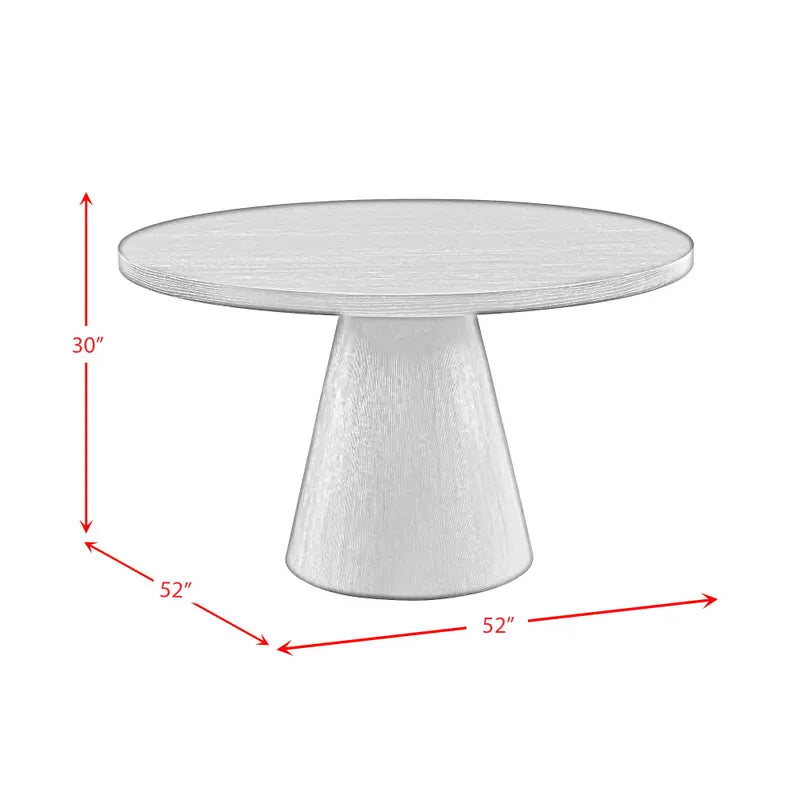 Portland 52" Round Dining Table - Black