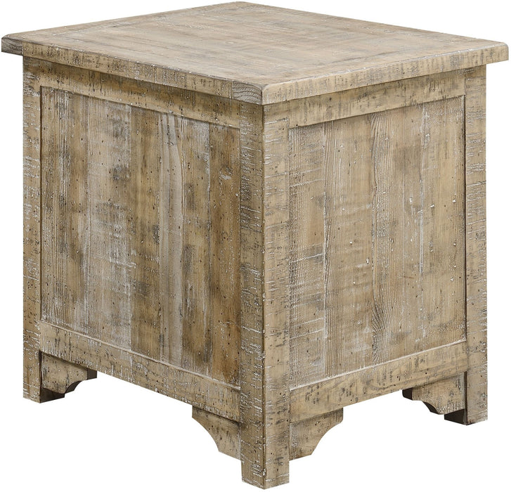 Interlude Collection Rustic Farmhouse Chairside Table
