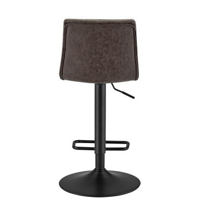 Jayden Collection Gas Lift Adjustable Stool - Vintage Coffee Brown